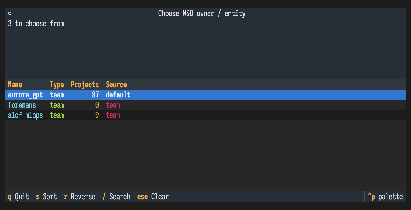 Startup entity picker